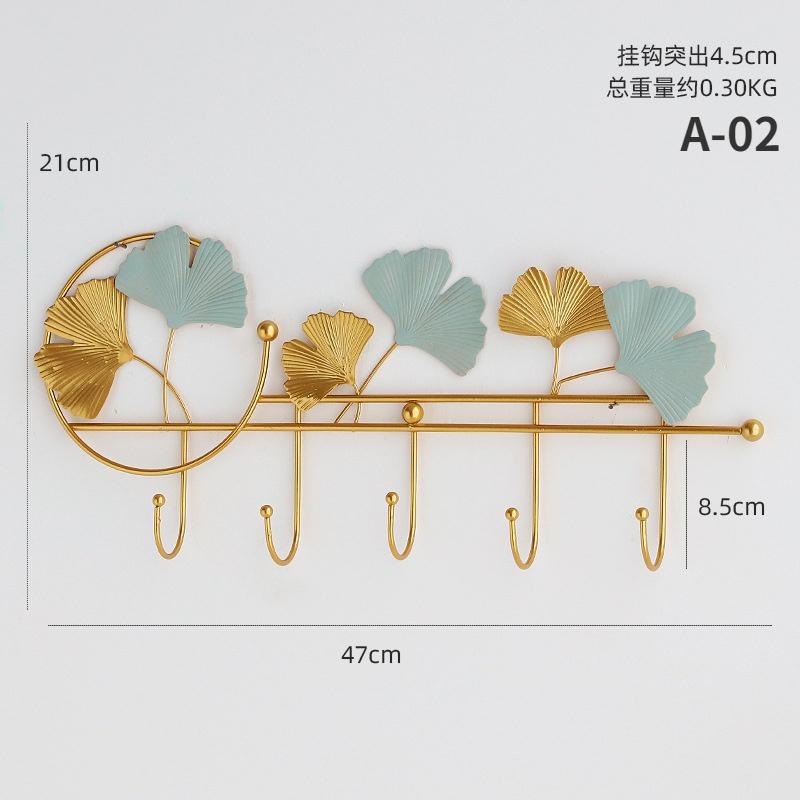 Кованый железный крючок настенный держатель для хранения ключей украшение прихожей на входе настенный крючок крючок для подвешивания пальто шляп шарфов лист домашний декор