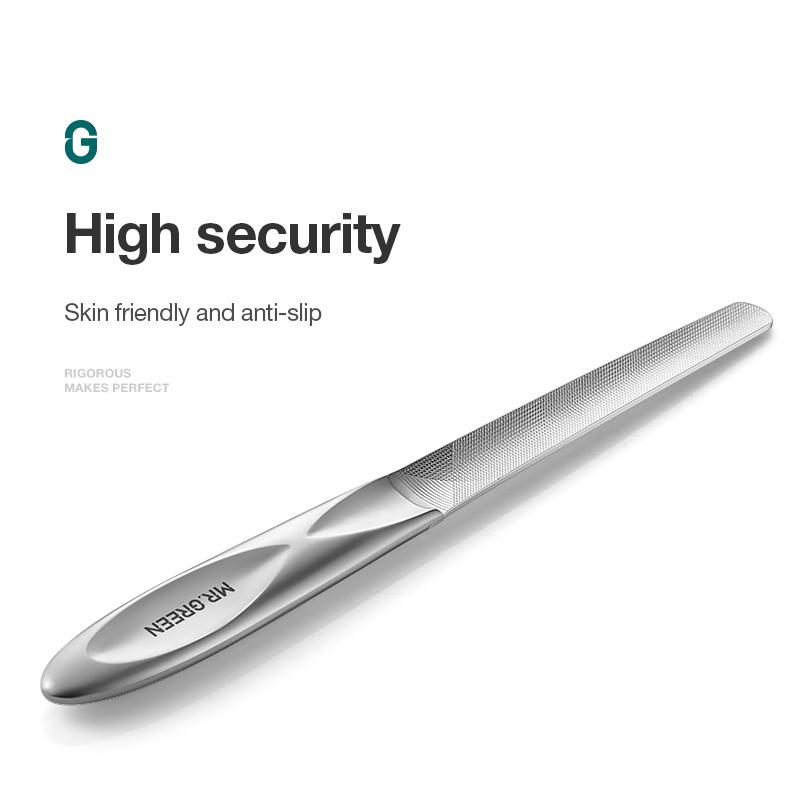 MR.GREEN Stainless Steel U-Shaped Nail File – Fits Nail Curve Perfectly Anti-slip Handle