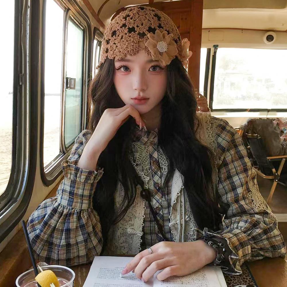 Выдолбленная шапка Skullies, ручная работа, рыболовная шапка, повседневная модная вязаная шапка для женщин