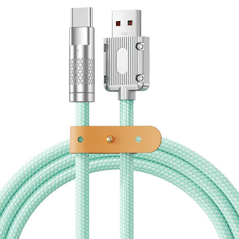 120 Вт USB A кабель для быстрой зарядки для Samsung Galaxy S24 S23 Ultra Xiaomi 14 Redmi Note 13 12 11 Pro Type C плетеный провод кабель для передачи данных