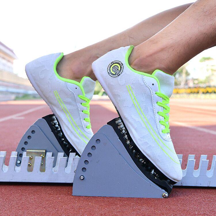 Профессиональные мужские кроссовки для легкой атлетики, противоскользящие, износостойкие, модные, эластичные, для спортсменов, спринтерские шиповки, студенческие шиповки