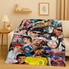 New Fashion B-Bieber Singer Star Flannel Blanket,Ultra Soft Warm Plush Throw for Home Bedroom Bed Sofa Cover Office Travel Gift