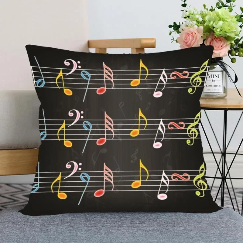 Music Theme Series Pillowcases, Living Room Sofa Chair Cushion Covers, Bedroom Home Decoration Gifts
