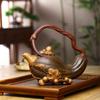 Чайник Yi Xing Zisha, большая емкость, ручной работы, горшок с тыквой, чайный сервиз кунг-фу, имитация старого горшка, чайник с пузырьками
