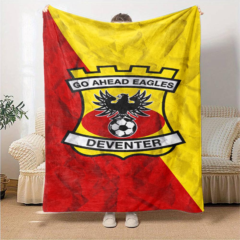 Go Ahead Eagles Print Flannel Blanket High Quality Warm Comfortable Cover for All Seasons Perfect for Gifts Home Decor