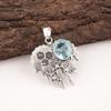 Sky Blue Topaz Gemstone Pendant, 925 Sterling Silver Jewelry, Handmade Gorgeous Silver Pendant Gift For Love
