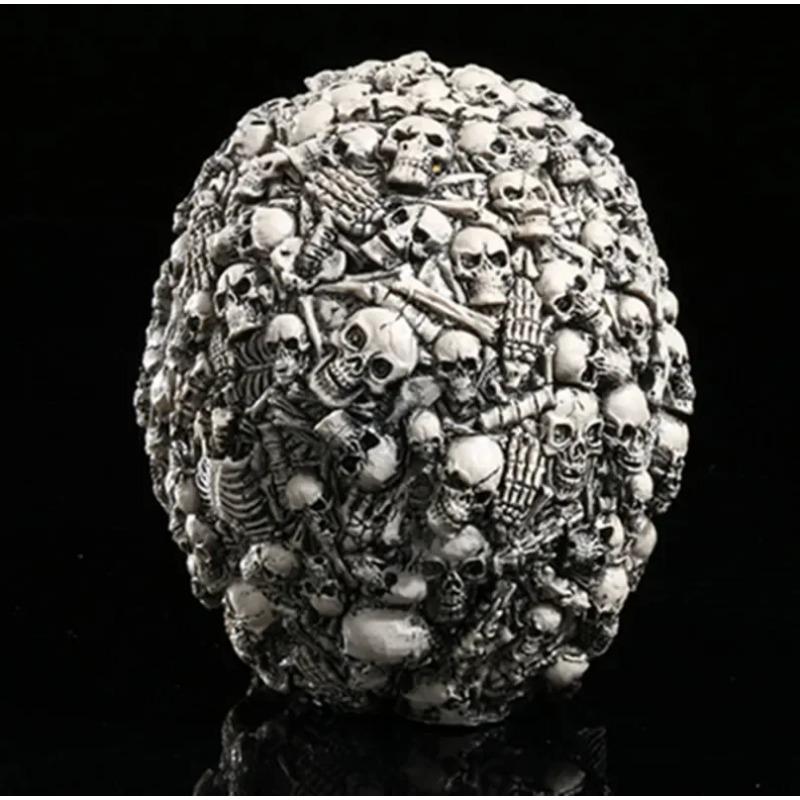 Подарки из смолы ручной работы, креативные светодиодные черепа, украшения для бара на Хэллоуин, настольные гаджеты, забавные инструменты для вечеринок