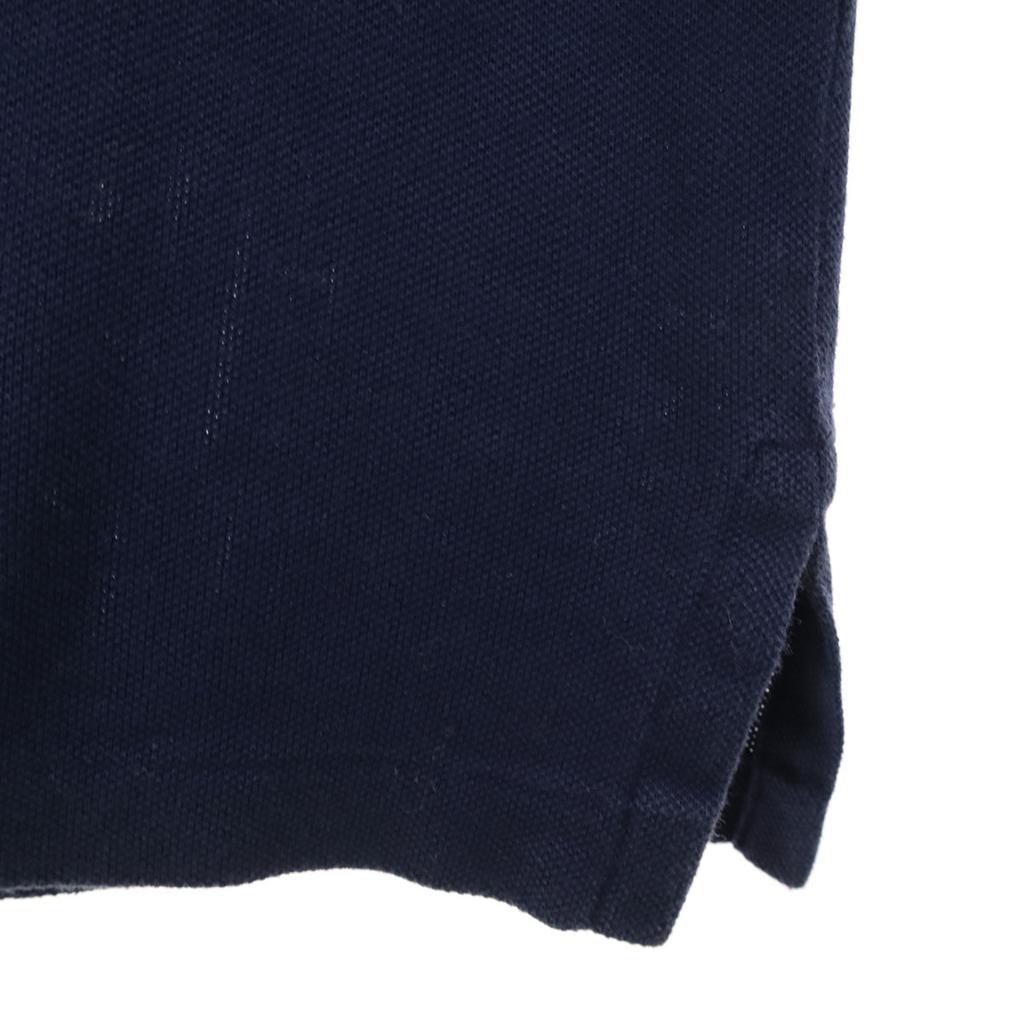 Polo Ralph Lauren Мужская рубашка-поло с длинным рукавом M Темно-синяя Ткань Kanoko Б/у