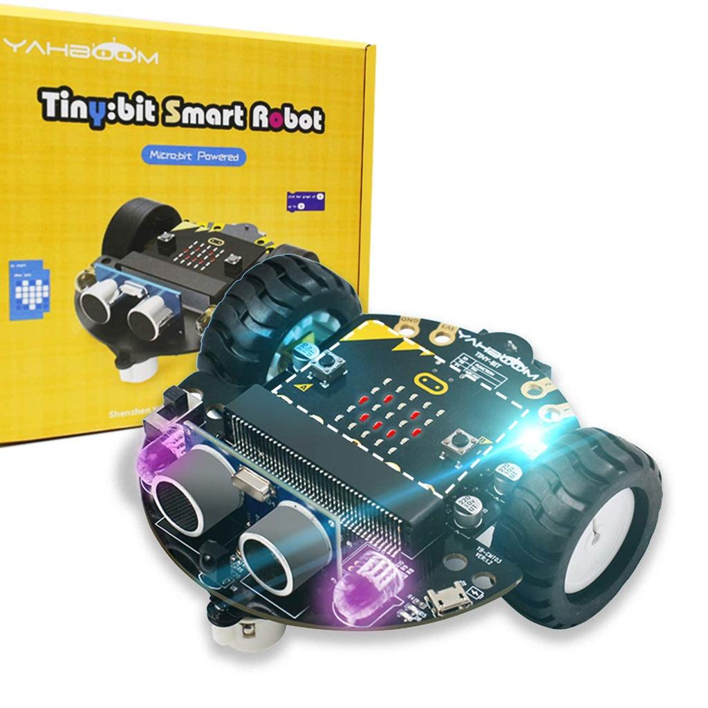 Yahboom Microbit Programming Intelligent Robot App Control STEM Education DIY Evacuation Obstacle Robot Applies To Electronic Contest Youth,