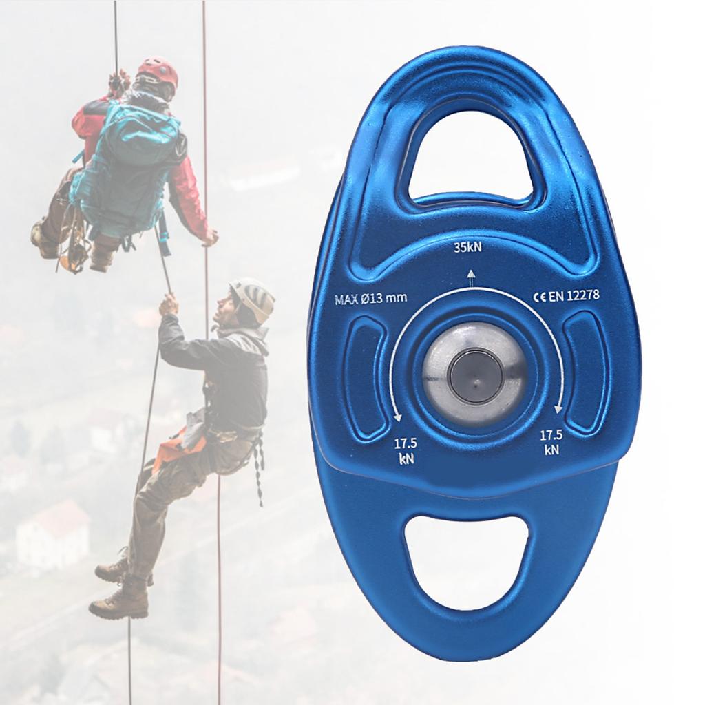 Outdoor Coaxial Movable Side Swing Double Pulley for Climbing Crossing Lifting Transportation