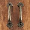 2pcs Bronze Cabinet Pulls Vintage Zinc Alloy Handles for Kitchen Cabinets Tool Shed Doors Rustic Home Hardware Drawer Handles