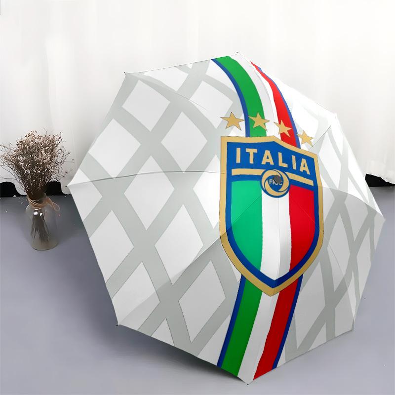 FIGC pattern, automatic folding umbrella, portable and foldable design, 8 ribs, a Christmas or birthday gift.