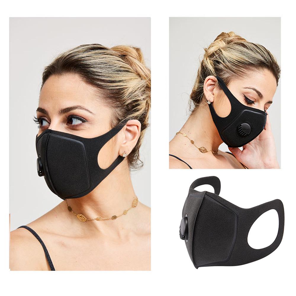 Mouth Cover Sponge Cover with Breathing Valve Fog-proof Face Mouth Cover
