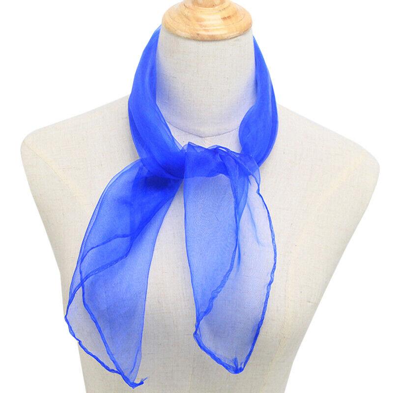 50-е годы квадратный шелковый шарф женский яркий цвет шифоновый платок на шею накидка мягкий тонкий хиджаб палантины шаль