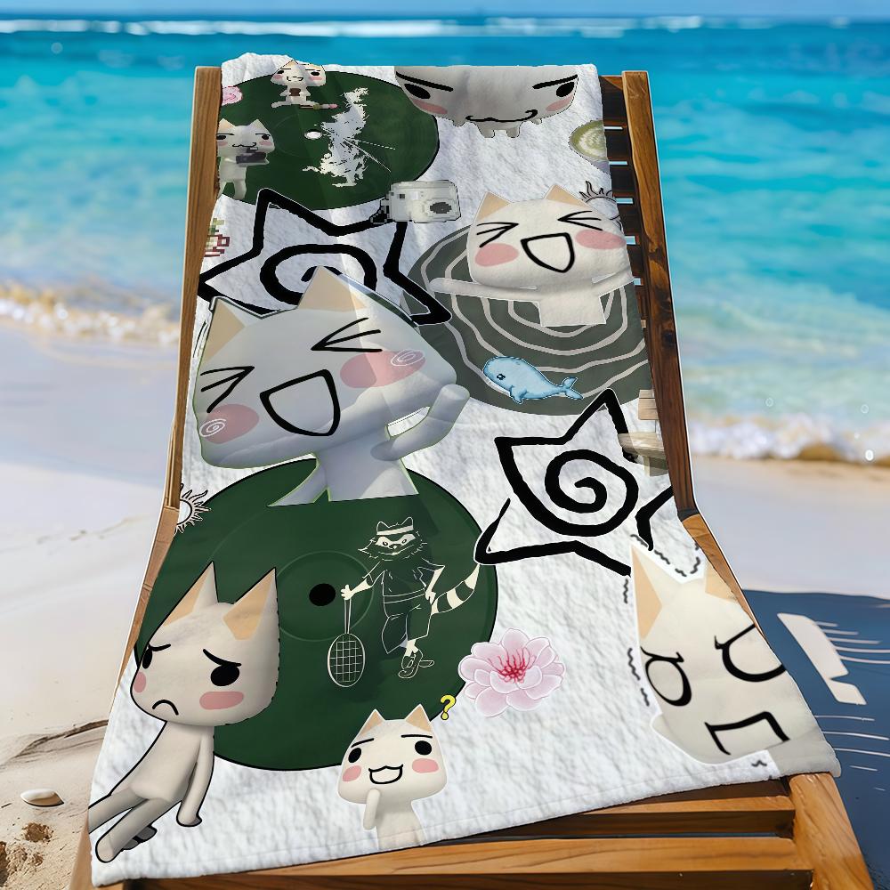 Cartoon I-Inoue Toro Kawaii Towel Sports Quick Dry Travel Camping Gear Sandproof Soft Light Large Beach Towel