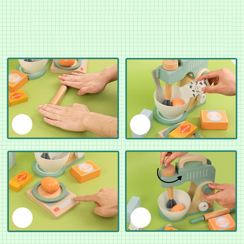 Деревянная кухня, ролевые игры, имитация фруктов, миксер для еды, детские развивающие игрушки для раннего обучения для детей, забавные