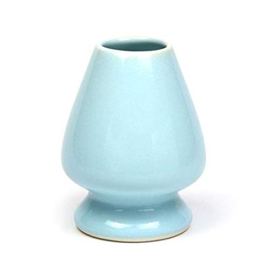 Tea Ceremony Utensils: Chasen, Chasen Stand, Straightener, Chasen Rest, Made In Japan, Ceramic [Blue]