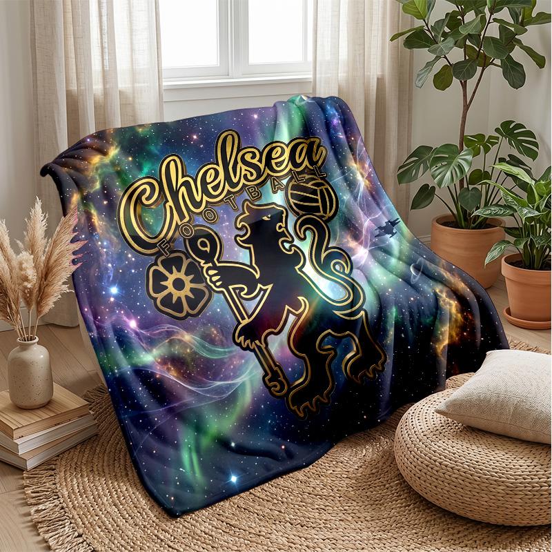 Chelsea FC Theme blanket Soft Flannel Blanket Plush Throw Blanket Cozy Sofa Bed Blanket for Home Decor