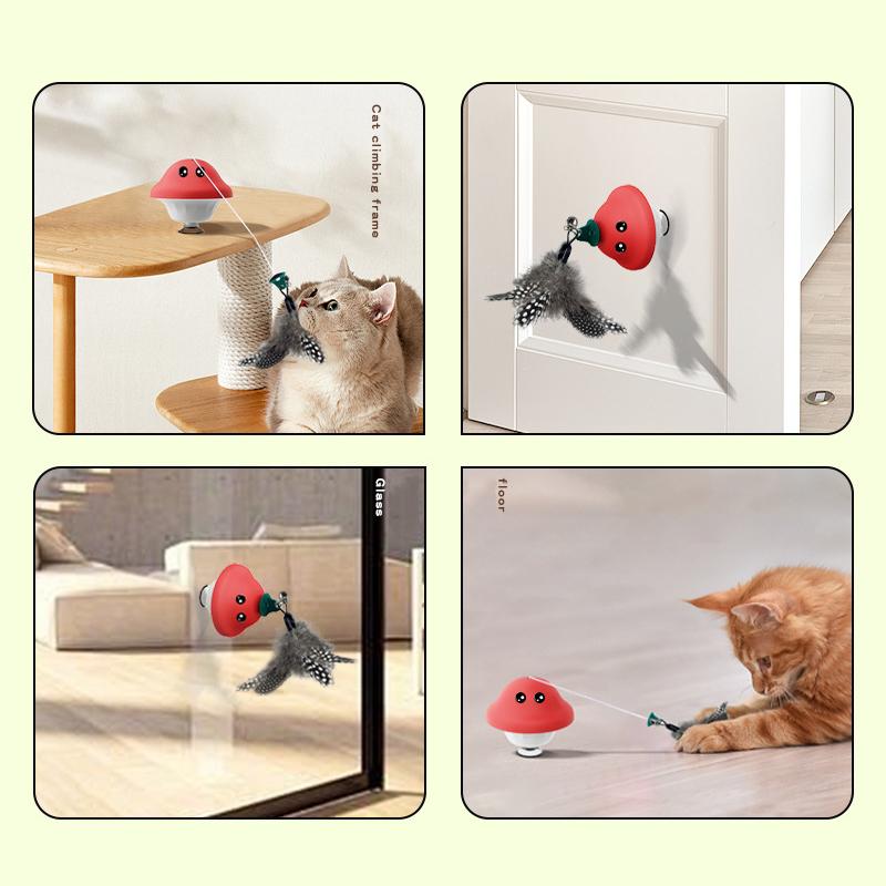 Cat Wand Suction Cup Exercise Kitten Toys Cat Wand Toys Retractable Cat Teaser Cat Toys Cat Exercise Toys For Indoor Kittens