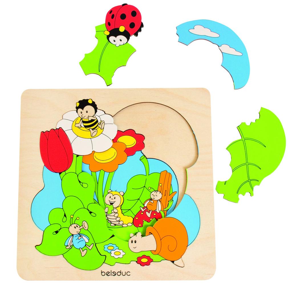 Beleduc 9-Piece Hide-and-Seek Puzzle (Grass Tochi) B17520