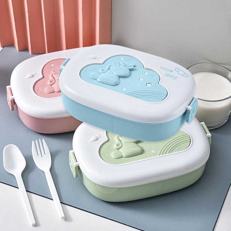 Милый ланч-бокс для детей, отсеки, Microwae Bento, ланч-бокс для детей, школа, открытый, кемпинг, пикник, контейнер для еды, портативный