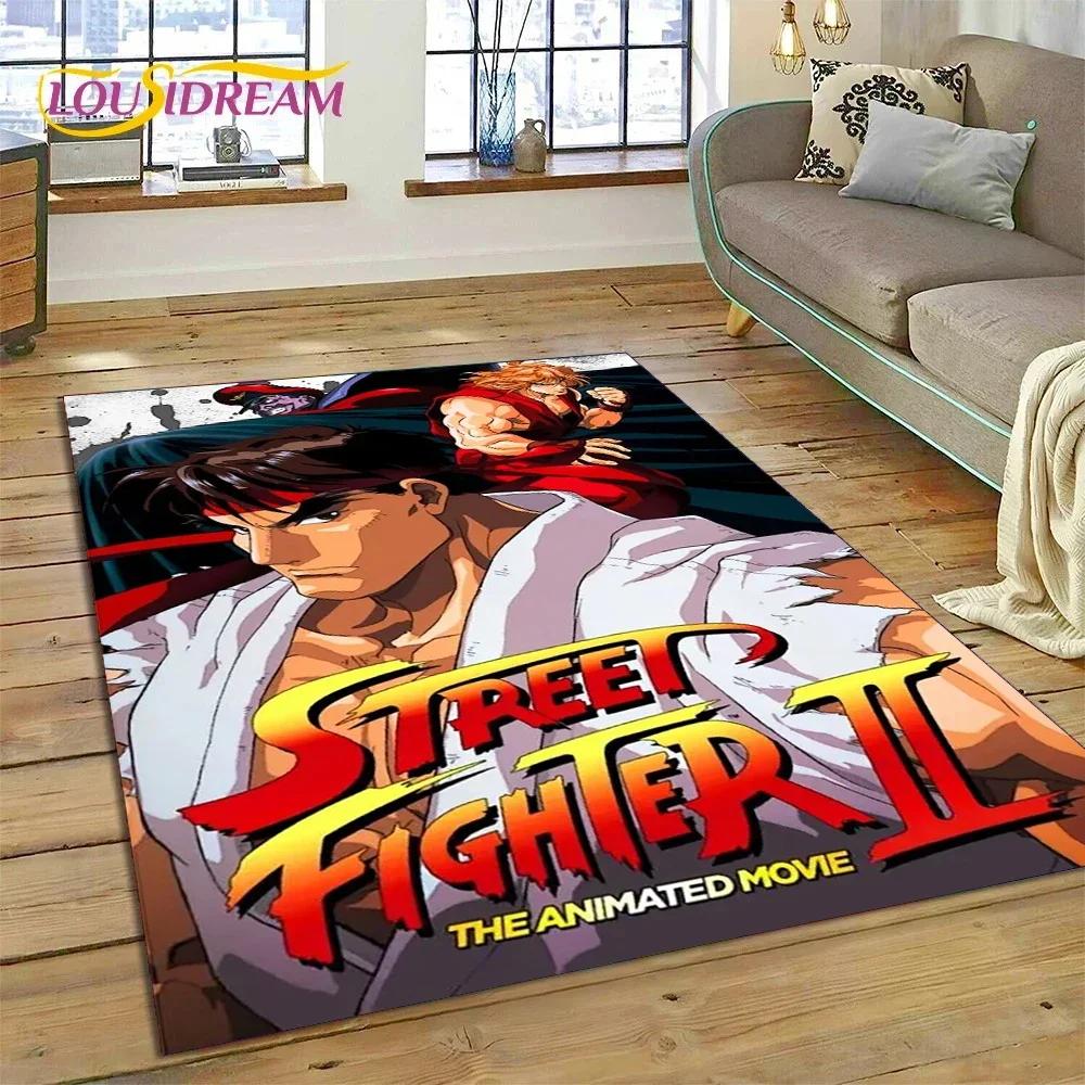 3D Ковер Ретро Игра Street Fighter SF для Спальни Гостиной Домашнего Дивана, Детская Игра Большой Декор Напольный Коврик Подарок