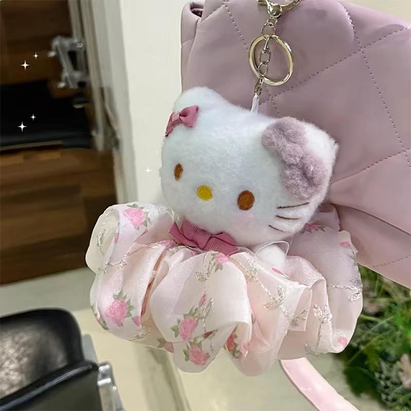 Милый брелок Hello Kitty от Sanrio Кавайная Мультяшная Подвеска для Школьной Сумки Украшение Плюшевая Кукла Игрушка Праздничные Подарки