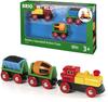 BRIO WORLD Power Action Train [3 Pieces] Ages 3 and Up (Train Toy, Wooden Rail, Electric Locomotive) 33319