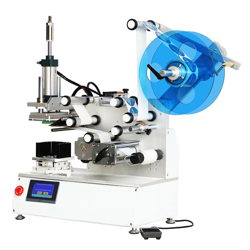 ZONESUN ZS-TB802 Auto Flat Surface Labeling Machine Tabletop Label Applicator for Square Box Flat Bottle Jar Lid High Precision