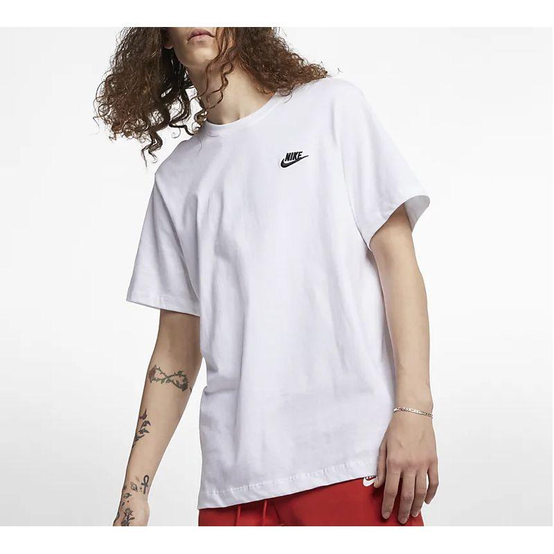 Nike Футболка с коротким рукавом из хлопка с логотипом, мужская, белая AR4997-101