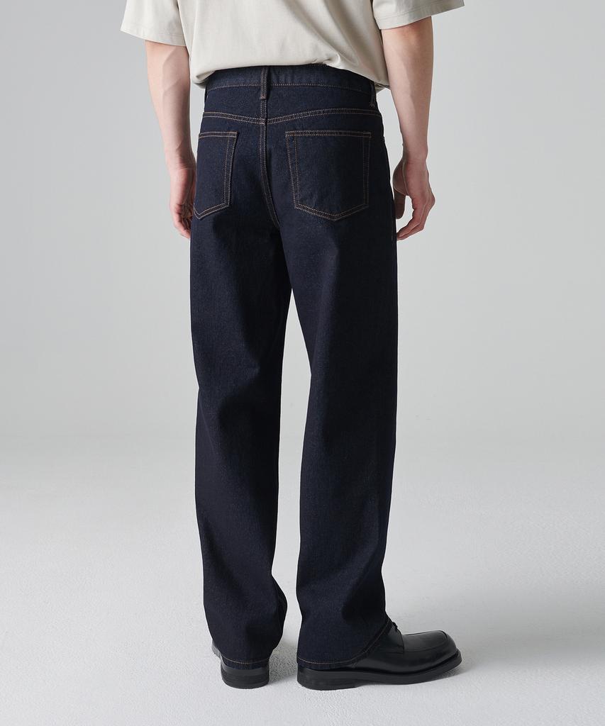 MUSINSA STANDARD Loose Straight Denim Pants [Deep Indigo]