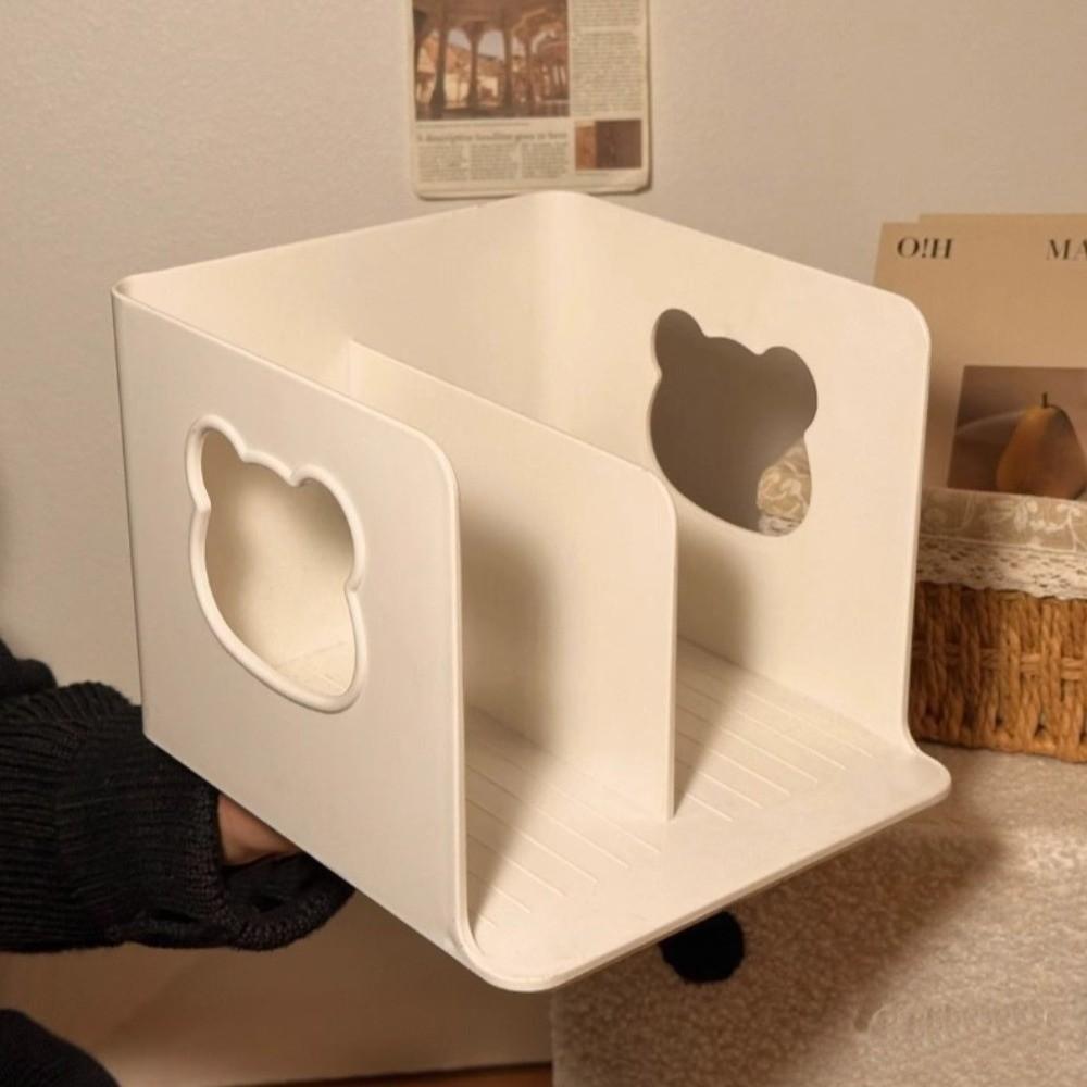 Divide Design Desktop Bookshelf hollow Bear Book Organizer Cartoon Storage Rack Home Organizer