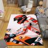 Marquez Flannel Printed Carpet, Home Sofa Decoration for Living Room & Bedroom, Non‑Slip Play Flannel Floor Mat for Game Room