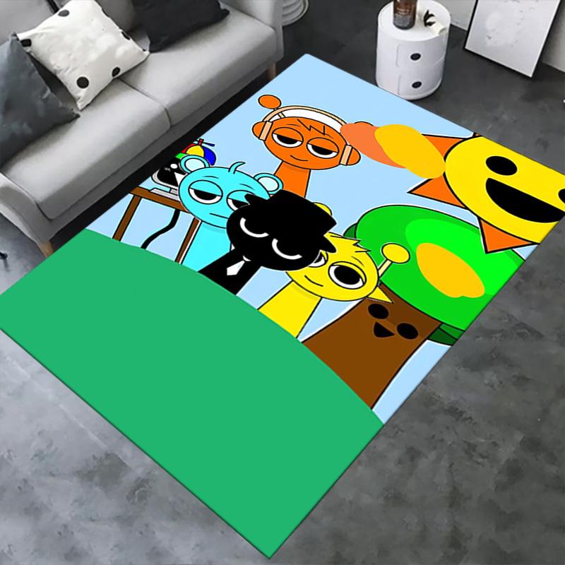 Sprunki Office Carpet Soft Polyester Entrance Carpet Washable Non slip Machine Washable Indoor Carpe