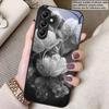 Розовый Кристальный Цветок Для Samsung A 20 30 22 23 24 25 26 31 32 33 34 35 42 50 51 52 53 54 55 56 70 71 72 73 5G стеклянный чехол для телефона