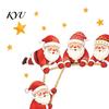 Reusable Christmas Ornaments Santa Claus Wall Sticker, PVC Waterproof Decals, Self Adhesive Winter Seasonal Decor Art Stickers for Home Living