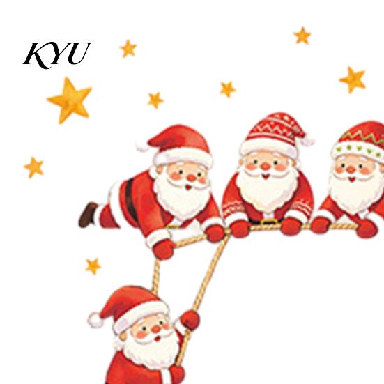 Reusable Christmas Ornaments Santa Claus Wall Sticker, PVC Waterproof Decals, Self Adhesive Winter Seasonal Decor Art Stickers for Home Living