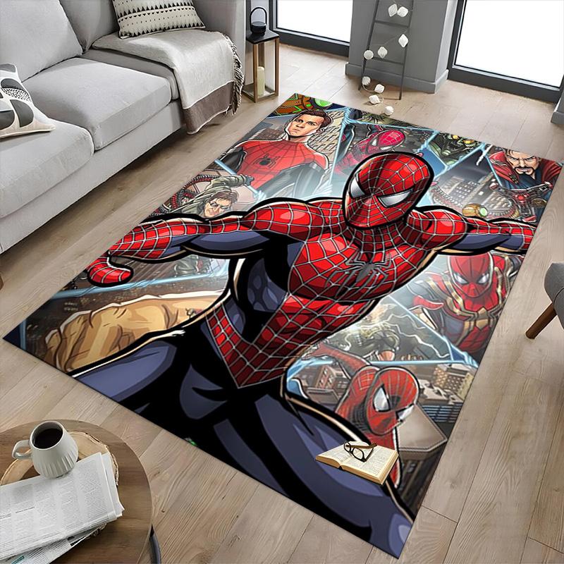 Spiderman Spiderverse Carpet For Playroom Bedroom Living Room Sofa Home Decorkids Game Area Rug Nonslip Floor Mat