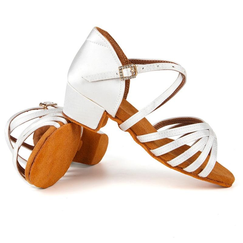 Практикующая танцевальная обувь, модная шелковая атласная обувь для латинских танцев для девочек