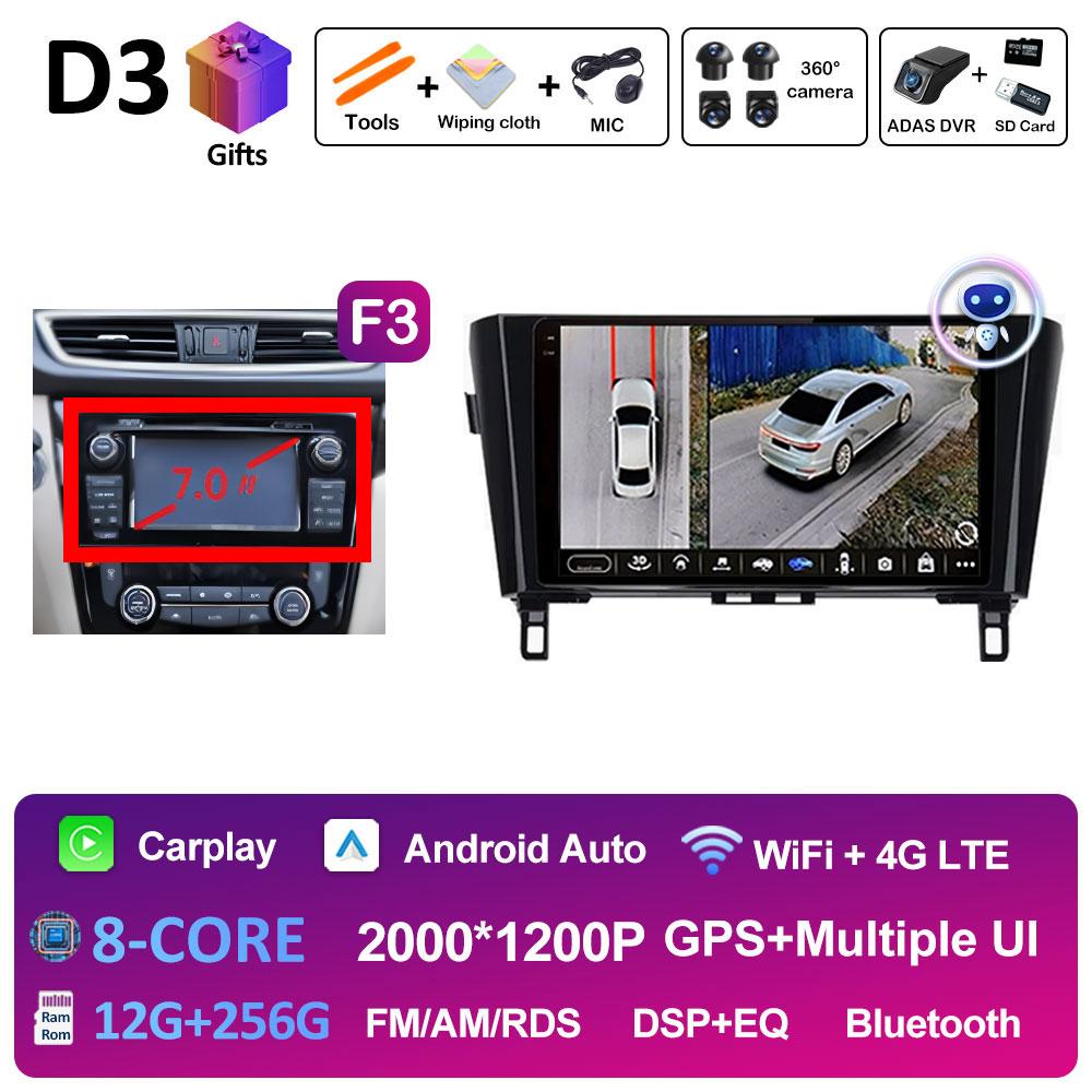10,1-дюймовый Android 14 автомобильный видео для Nissan Qashqai J11 X-Trail 3 T32 2013 2014 2015 2016 2017 Радиоплеер DSP стерео автоинструменты