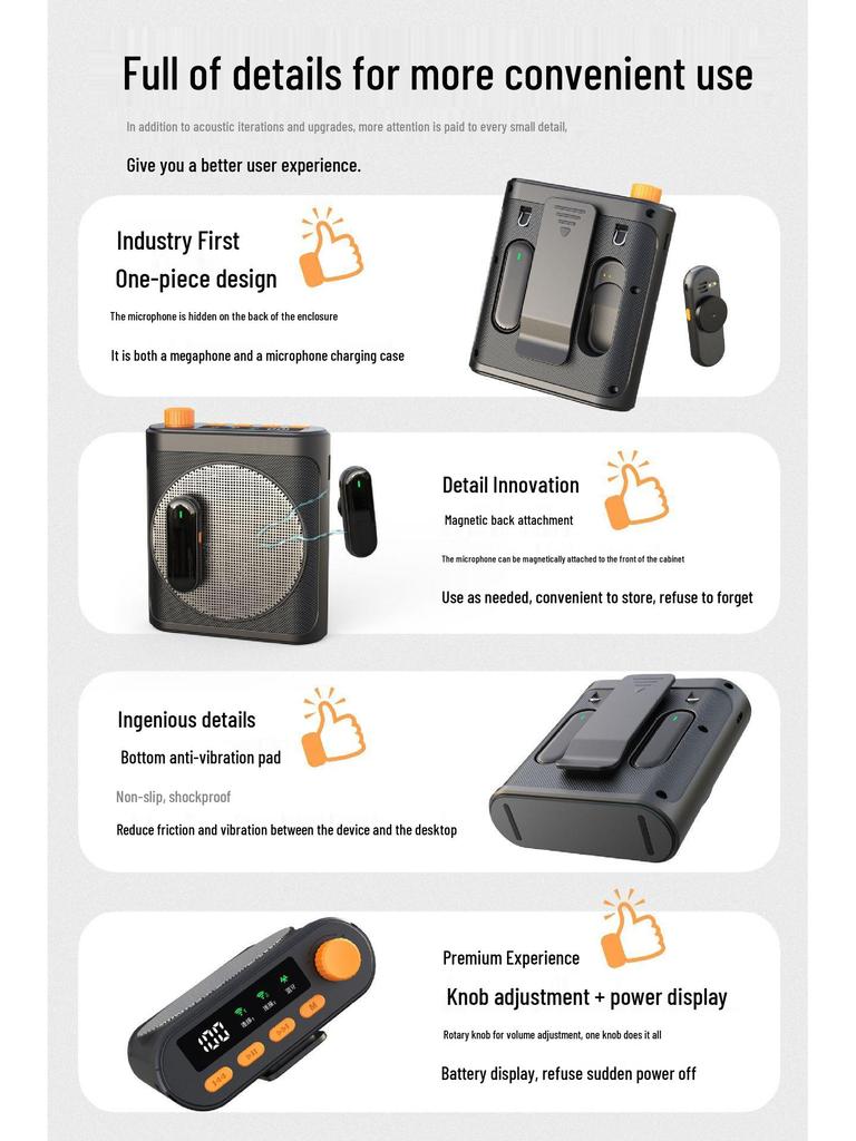 Беспроводной петличный микрофон Little Bee с 4-м поколением ИИ с защитой от обратной связи для учителей, экскурсоводов и тренеров