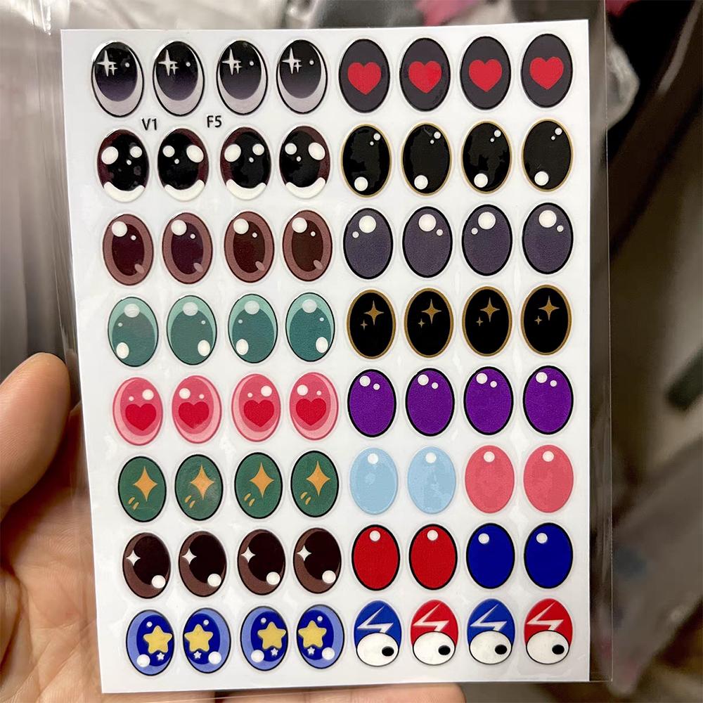 For 17cm Labubu Doll Accessories Facial Makeup Stickers Eye Decoration Stickers DIY Decoration Materials and Accessories