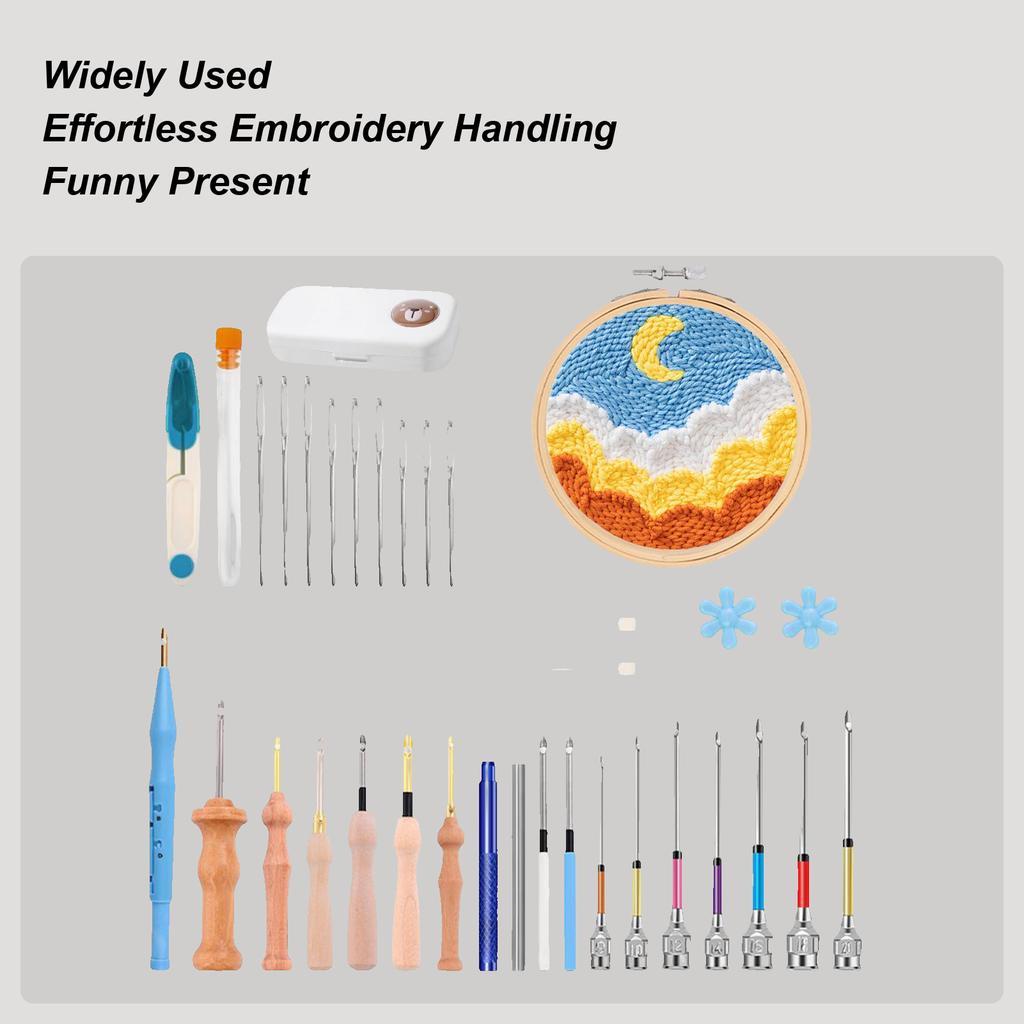Набор для вышивки punch needle для начинающих Полный набор для вышивки punch needle Удобно держать в руке Инструмент для вышивки punch needle ручной работы для