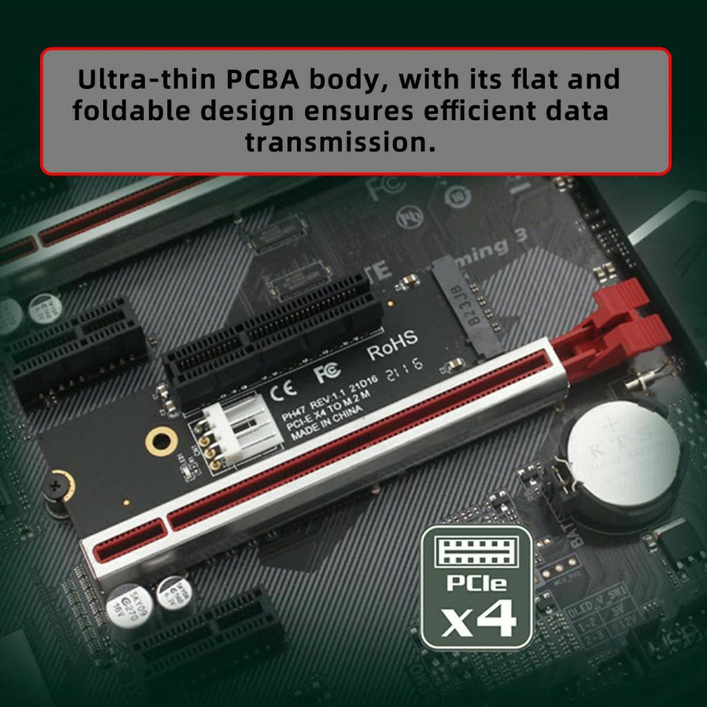 EP-048 M.2 NGFF NVMe M-Key Extender to PCI-E X1 X4 X8 X16 Graphics Card Riser Adapter