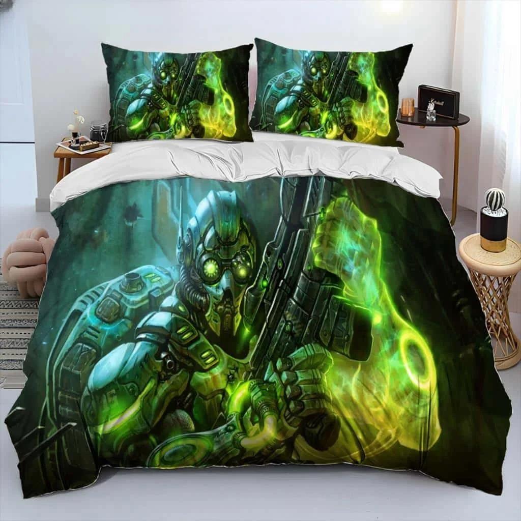 HD Print Game StarCraft Одеяло Постельное белье Пододеяльник Постельный комплект Пододеяльник Наволочка King Queen Size Домашний текстиль