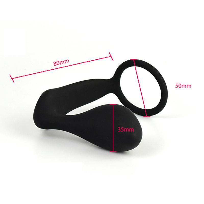 Мужская силиконовая анальная игрушка – анальная пробка, кольцо для члена и массажер простаты, задний самостимулятор, товар для взрослых