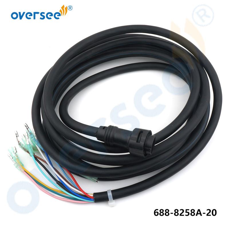 688-8258A 703 Пульт дистанционного управления Основная проводка 10-контактный Заменяющий кабель 688-8258A-20 Кабель для коробки управления подвесного лодочного мотора Yamaha 5M