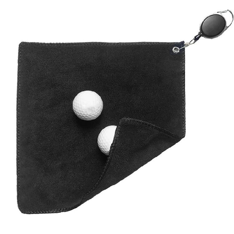 Convenient Golf Towel Cleaning Cloth for Golf Clubs With Retractable Hook