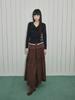 Pomme Matte Maxi Skirt (Brown)