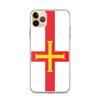 Coque iPhone - Guernesey - Drapeau - Souple - Multicolore - TPU Transparent